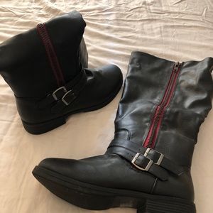 Tall black boots